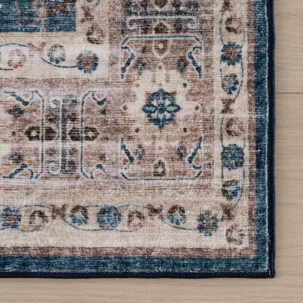 Nuloom Nuloom Aisling Bordered Traditional Washable Area Rug Blue