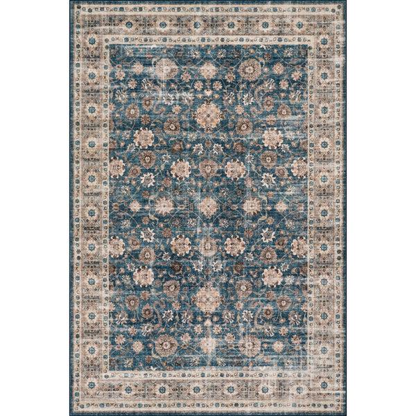 nuloom Nuloom Aisling Bordered Traditional Washable Area Rug Blue