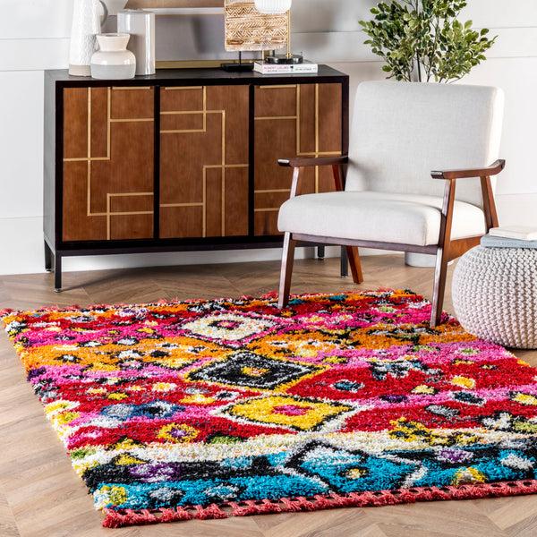 Nuloom Alane Moroccan Tassel Shaggy Multi