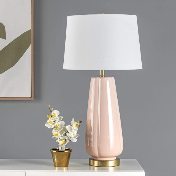 Nuloom Alcona 28" Ceramic Table Lamp Pink