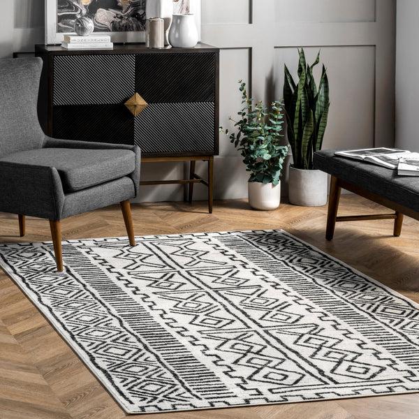 Nuloom Alisa Tribal Area Rug Grey
