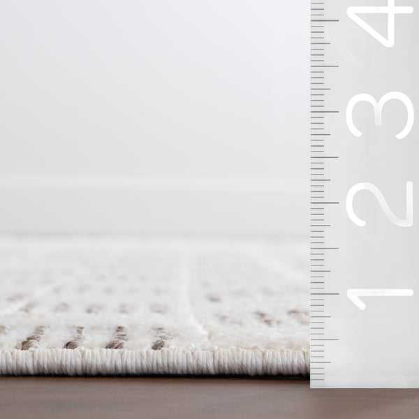 Nuloom Allona Geometric Tassels Area Rug Ivory