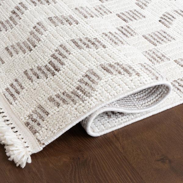 Nuloom Allona Geometric Tassels Area Rug Ivory
