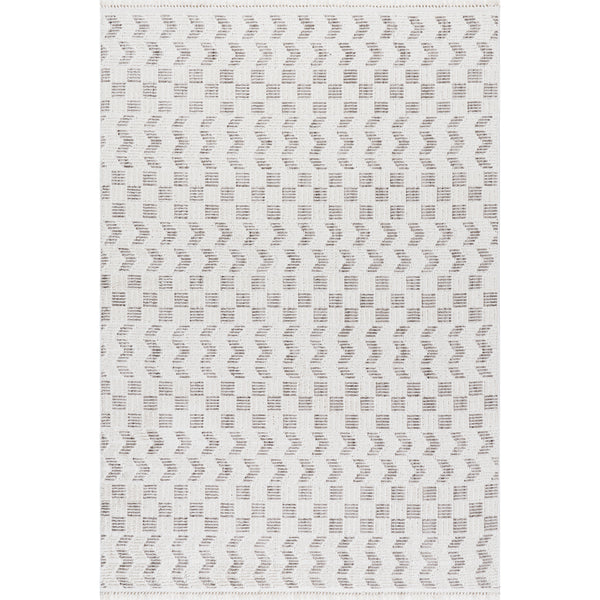 nuloom Allona Geometric Tassels Area Rug Ivory