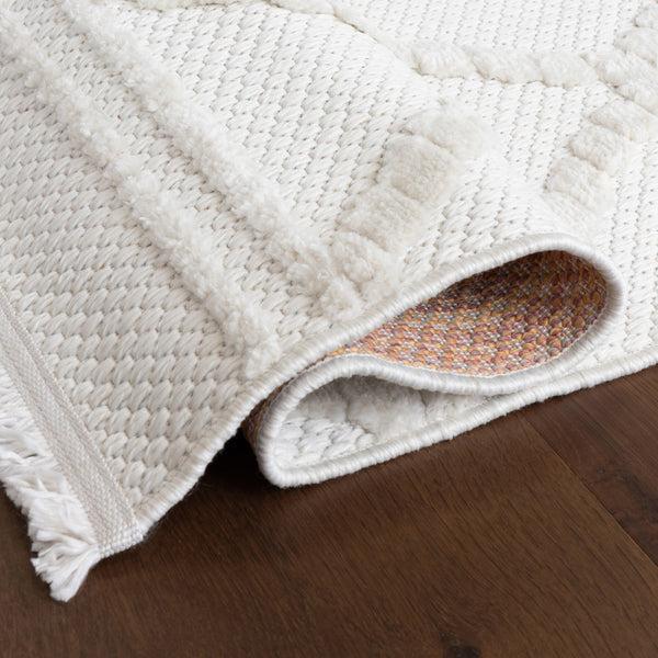 Nuloom Amalie Trellis Fringe Area Rug Cream