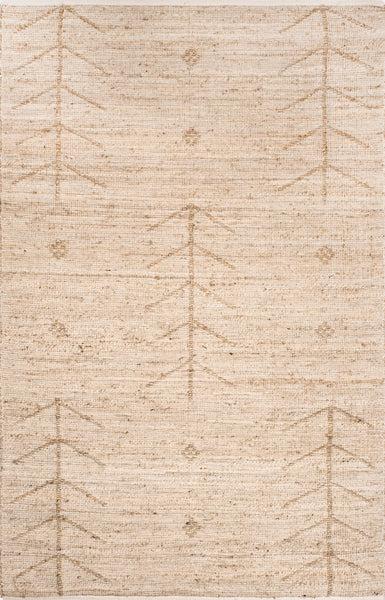 nuloom Amaranth Arrow Cotton/Jute Area Rug Natural