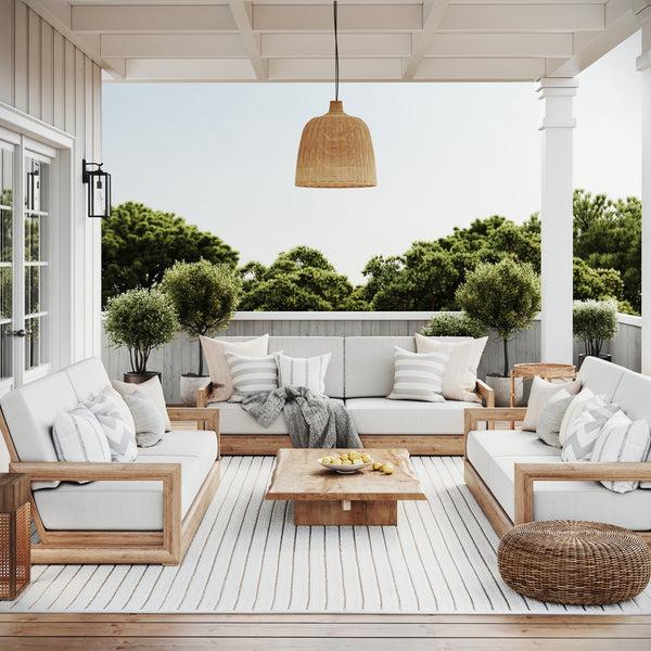 Nuloom Nuloom Amasha High-Low Striped Indoor/ Outdoor Area Rug Cream