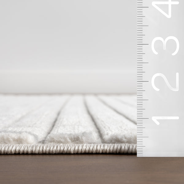 Nuloom Nuloom Amasha High-Low Striped Indoor/ Outdoor Area Rug Cream