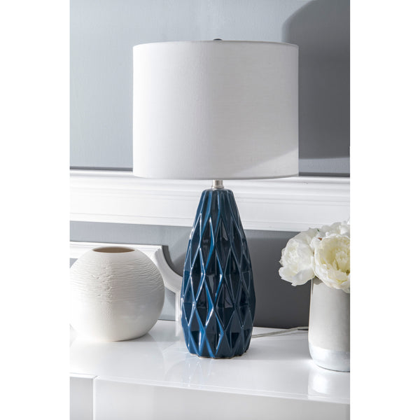 Nuloom Amherst 25" Ceramic Table Lamp Navy