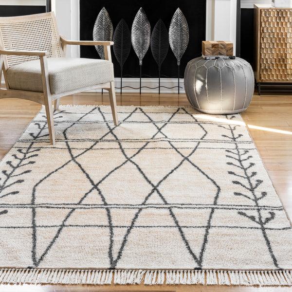 Nuloom Amia Modern Tribal Beige