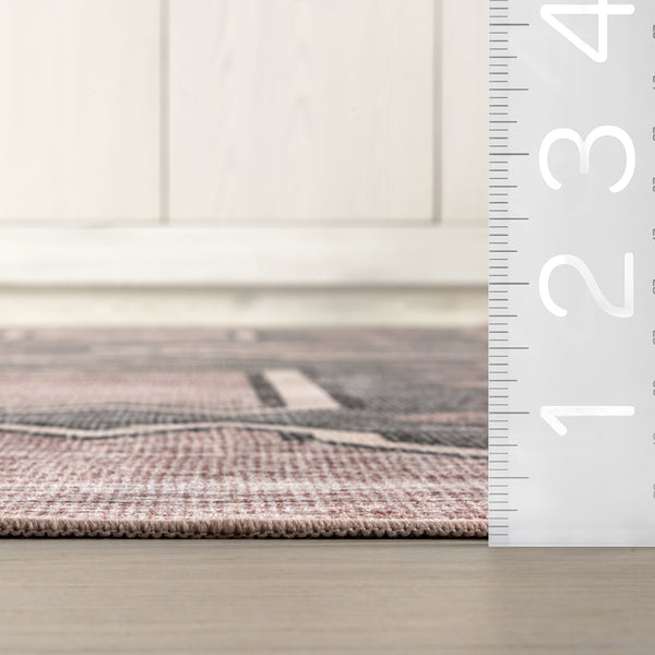 Nuloom Nuloom Amyra SplashGuard Machine Washable Area Rug Grey