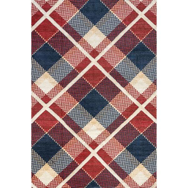 nuloom Anastasia High-Low Plaid Area Rug Red
