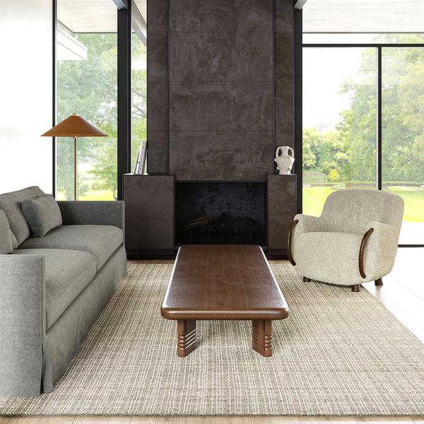 Nuloom Ander Striped Wool-Blend Area Rug Brown