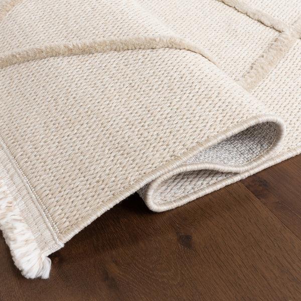 Nuloom Anica Geometric Fringe Area Rug Light Beige