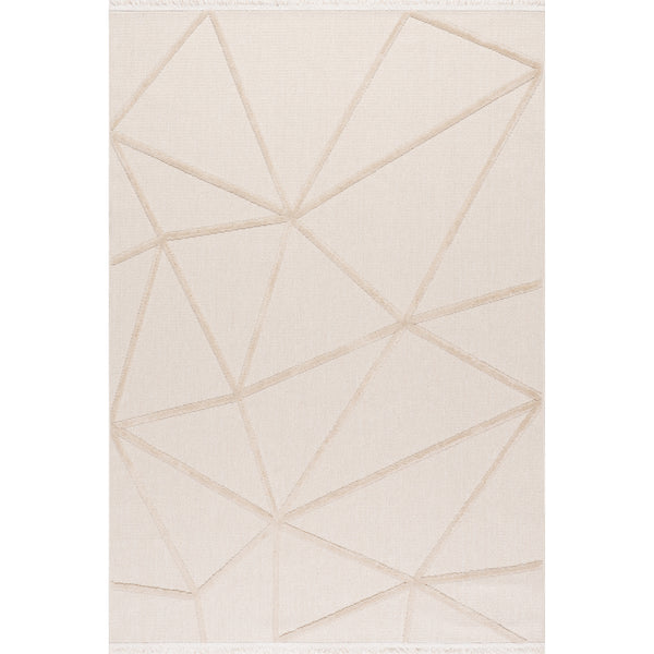 nuloom Anica Geometric Fringe Area Rug Light Beige