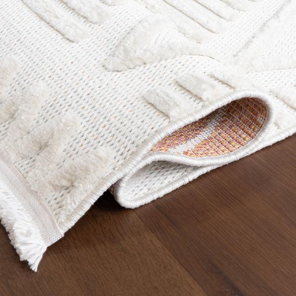 Nuloom Annaka Trellis Fringe Area Rug Cream