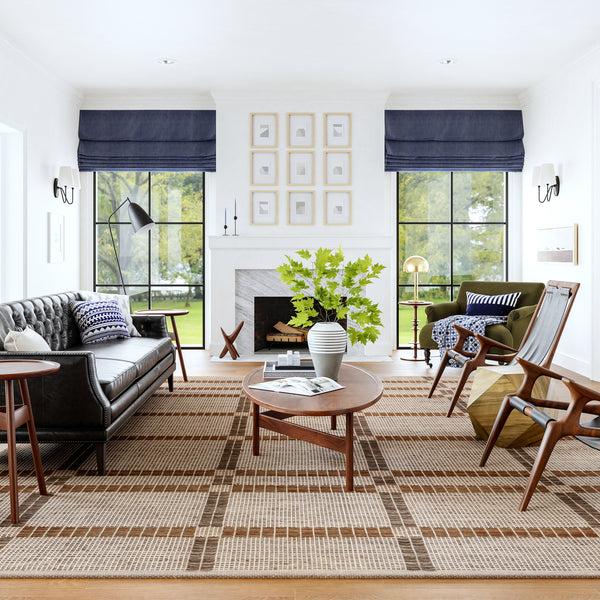 Nuloom Annie Plaid Wool And Cotton Area Rug Ivory