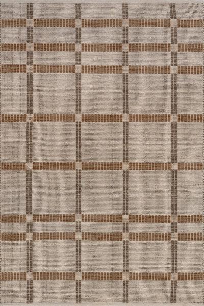 nuloom Annie Plaid Wool and Cotton Area Rug Ivory