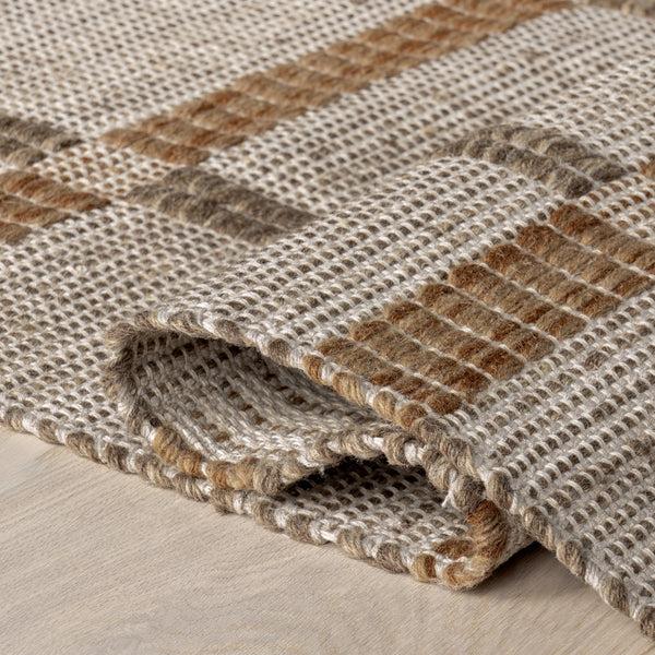 Nuloom Annie Plaid Wool And Cotton Area Rug Ivory