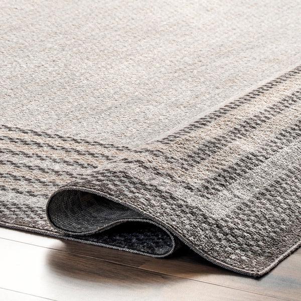 Nuloom Anya Washable Bordered Area Rug Gray