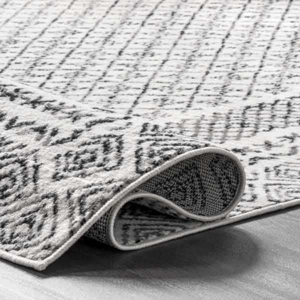 Nuloom Arabella Contemporary Bordered Light Grey