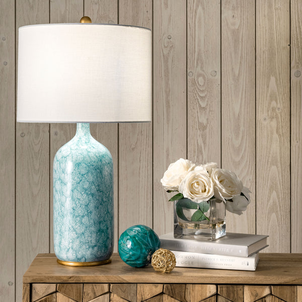 Nuloom Ashton 24" Polyresin Table Lamp Blue