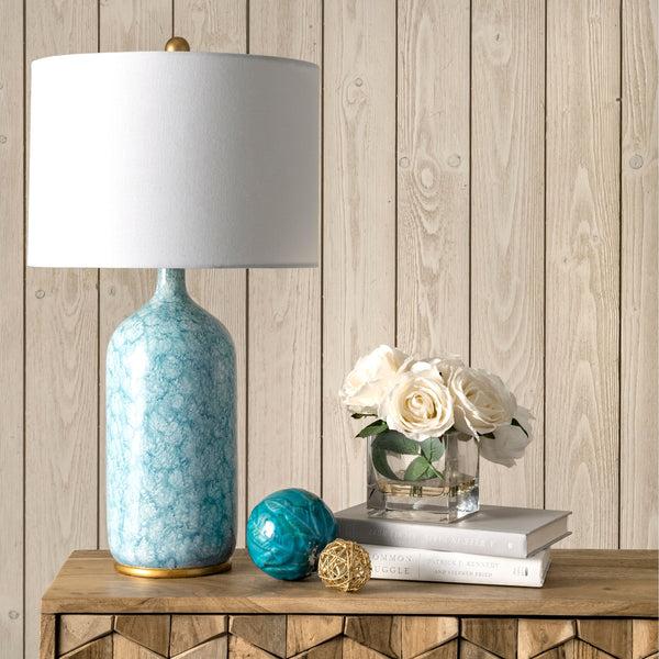 Nuloom Ashton 24" Polyresin Table Lamp Blue