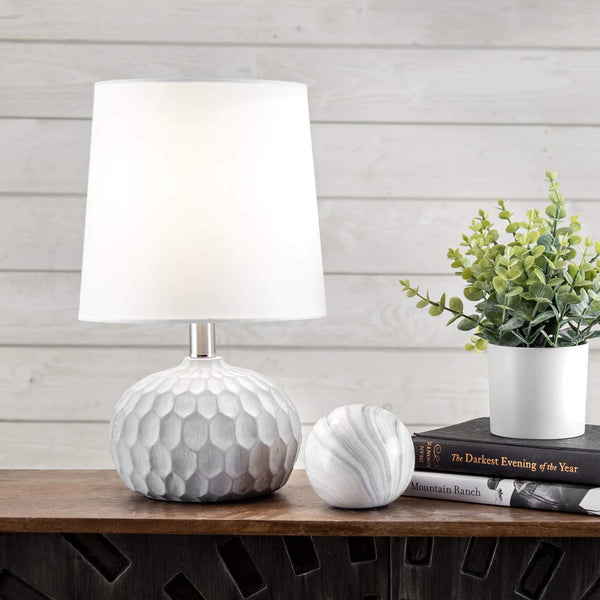 Nuloom Aspen 15" Cement Table Lamp Light Gray