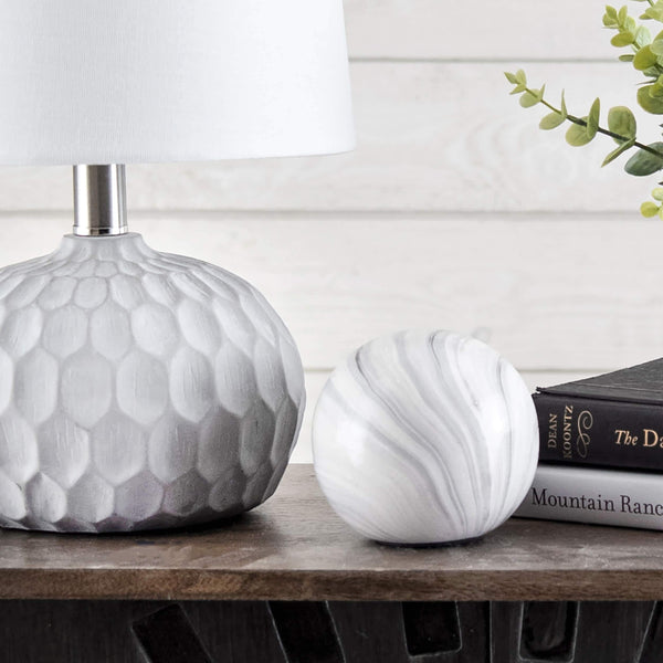 Nuloom Aspen 15" Cement Table Lamp Light Gray