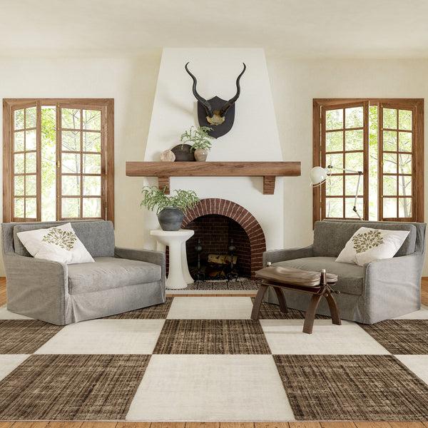 Nuloom Aspen Checkerboard Fringed Area Rug Brown