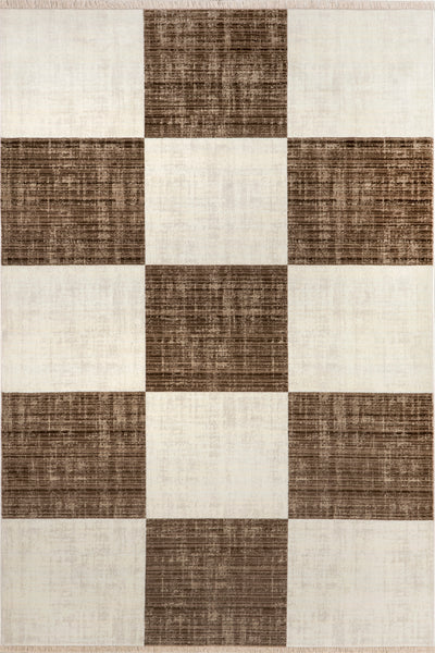 nuloom Aspen Checkerboard Fringed Area Rug Brown