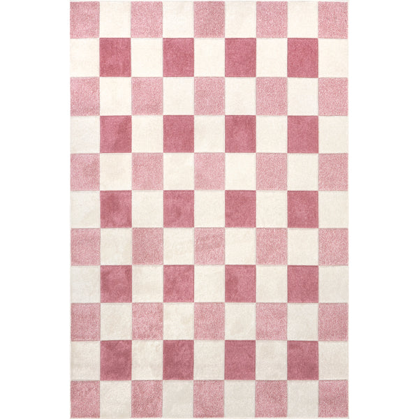nuloom Aubrey Checkered Kids Area Rug Pink
