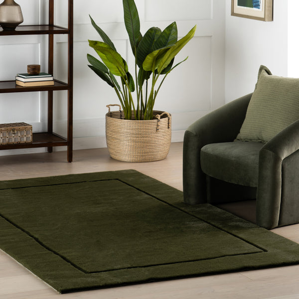 Nuloom Nuloom Auralyn Solid Cloud Washable Area Rug Green