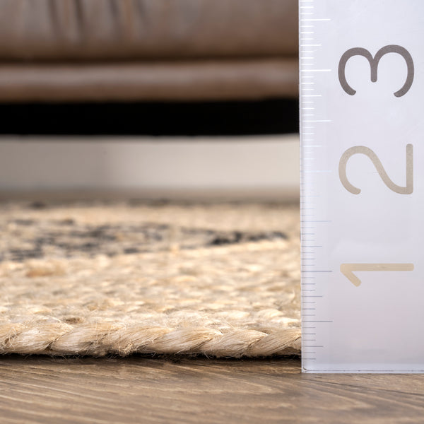 Nuloom Axel Diamond Jute Area Rug Natural