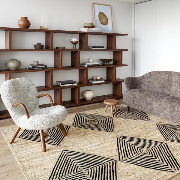 Nuloom Axel Diamond Jute Area Rug Natural