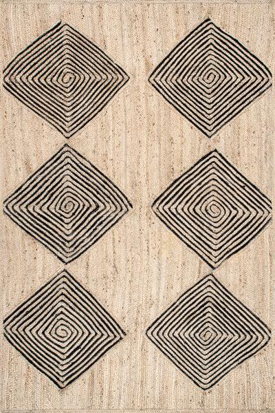 nuloom Axel Diamond Jute Area Rug Natural
