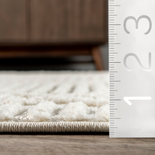 Nuloom Balboa Textured Tile Area Rug Ivory