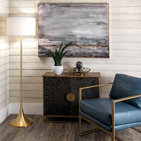 Nuloom Ballwin 64" Metal Floor Lamp Silver
