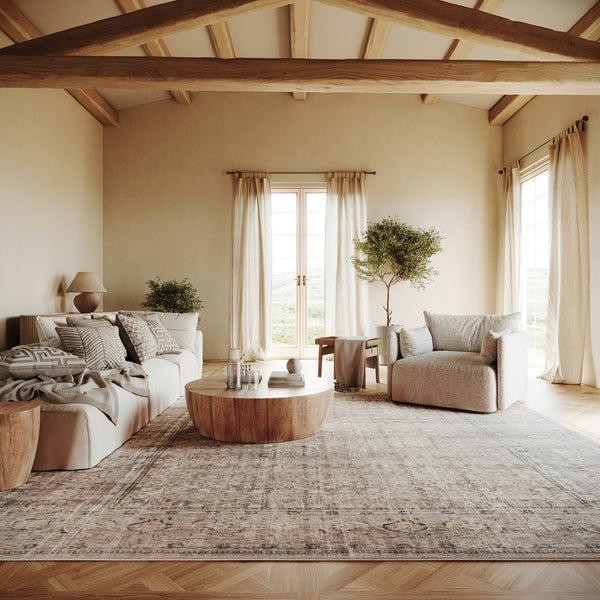 Nuloom Nuloom Barilas Bordered Traditional Washable Area Rug Beige