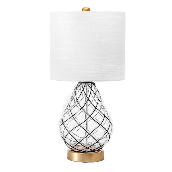 nuloom Beacon 21" Glass Table Lamp Black