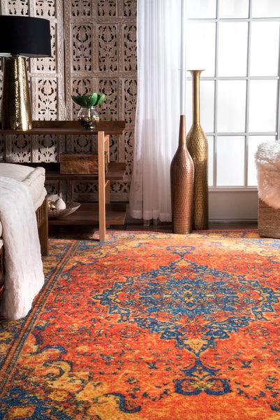 Nuloom Beguiled Medallion Area Rug Orange