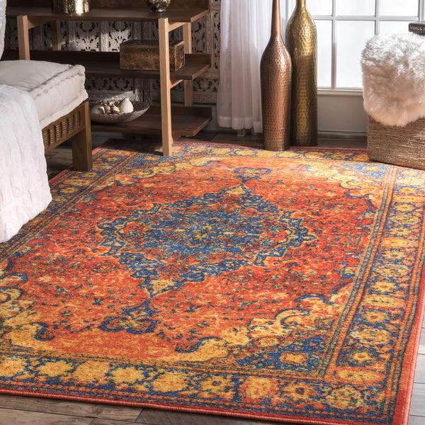 Nuloom Beguiled Medallion Area Rug Orange