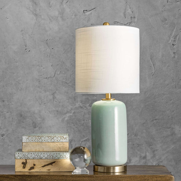 Nuloom Bell 26" Ceramic Table Lamp Green