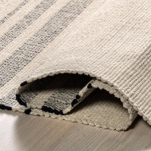 Nuloom Bergamot Striped Cotton Area Rug Beige