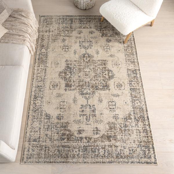 Nuloom Betania Faded Medallion Area Rug Beige