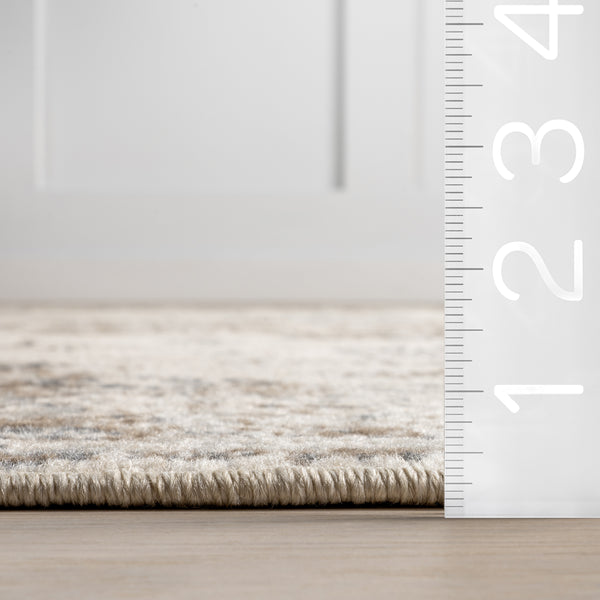 Nuloom Betania Faded Medallion Area Rug Beige