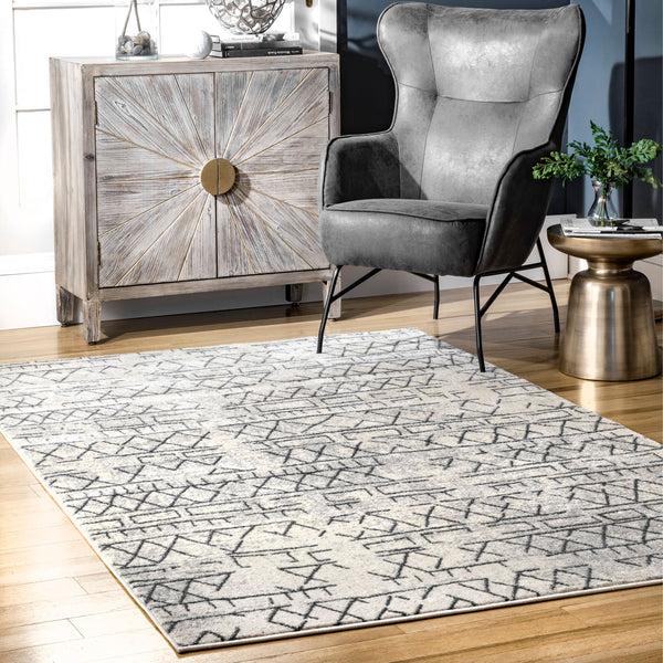 Nuloom Bexley Faded Banded Tribal Beige