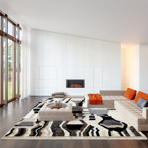 Nuloom Bheri Abstract Area Rug Beige