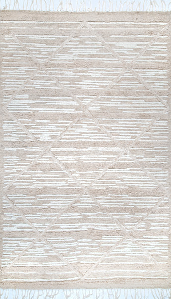 nuloom Bing Shag Area Rug Beige
