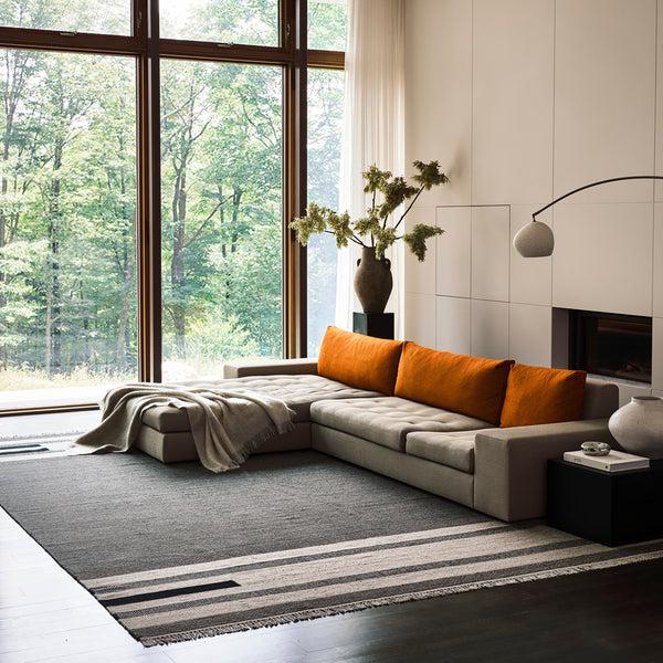 Nuloom Black Brooklyn Tasseled Wool Area Rug Black